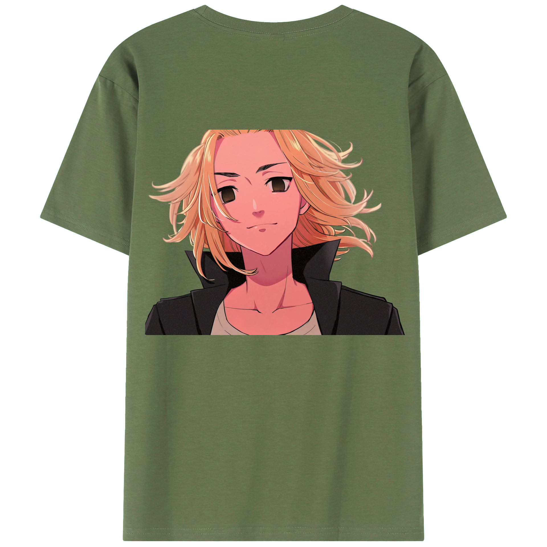 （画像用） 東京リベンジャーズ Tokyo Revengers 綿100％ メンズ半袖Tシャツ（バックプリント） 通気性